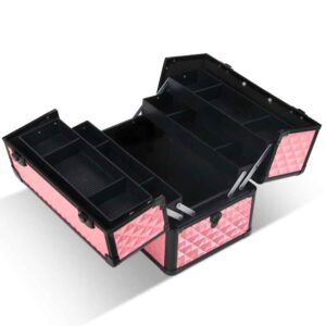 Embellir Portable Cosmetic Beauty Makeup Case - Diamond Pink